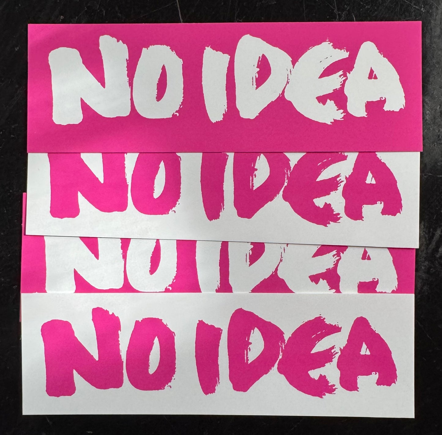 NO IDEA "Logo" Sticker (Pink & White)