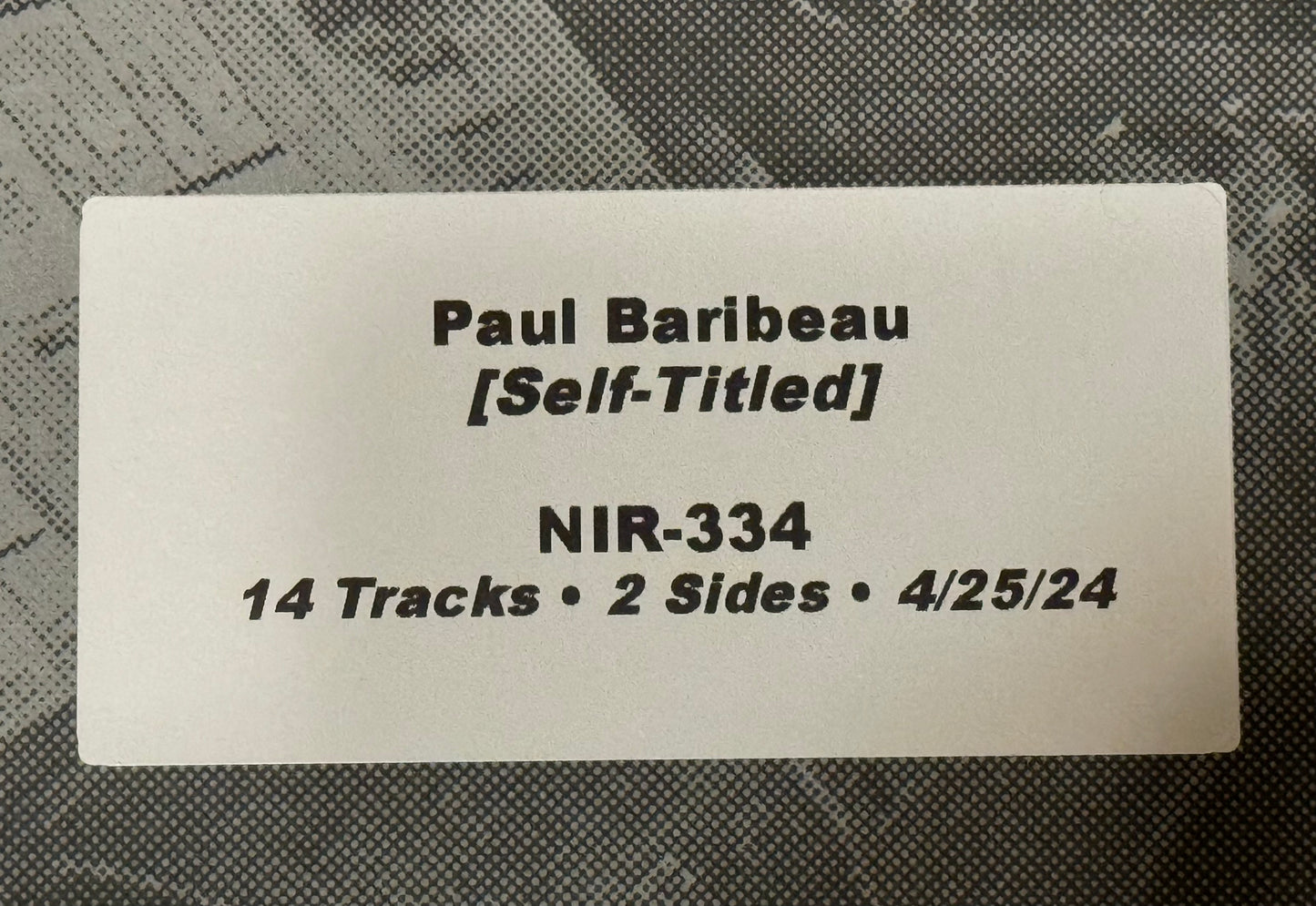 PAUL BARIBEAU "S/T" TEST PRESSING