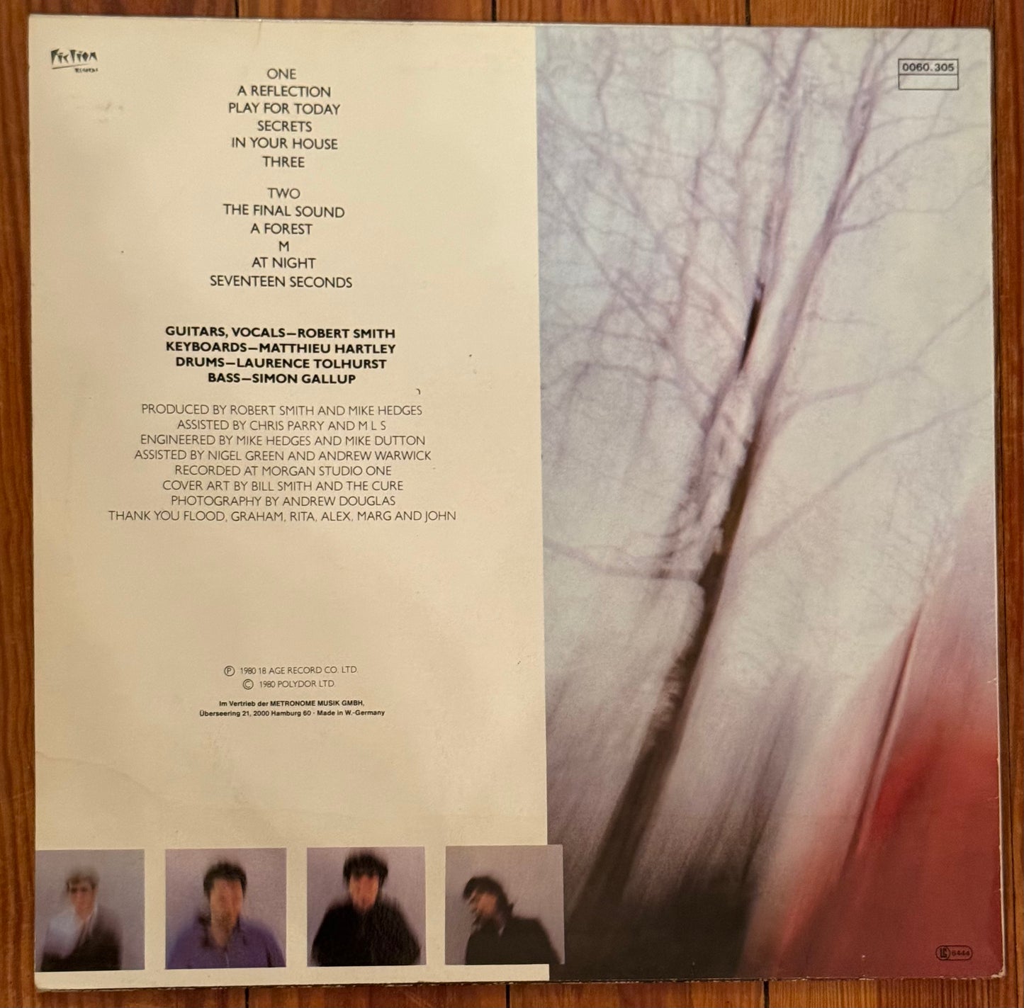 CURE, THE "Seventeen Seconds" (1980 pressing)