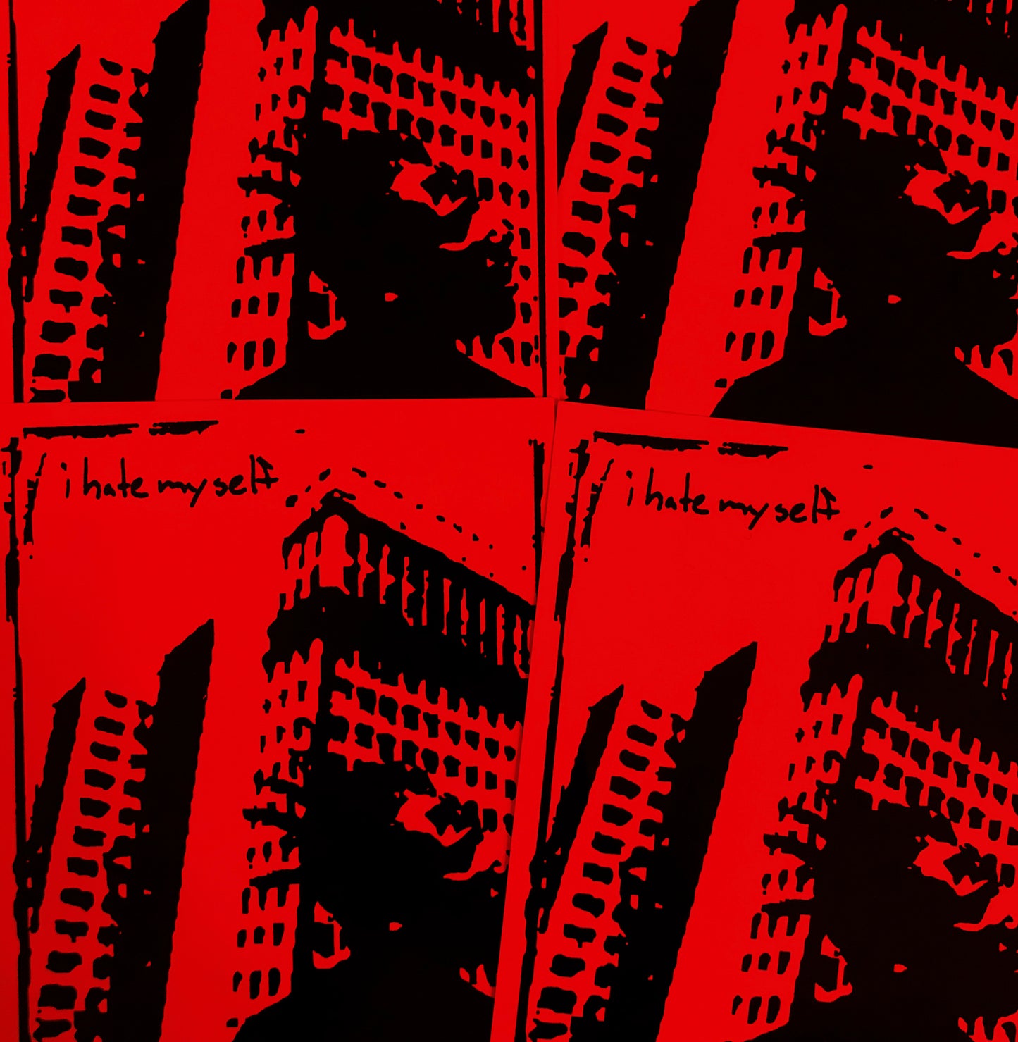 I HATE MYSELF "Four Songs" Sticker RED