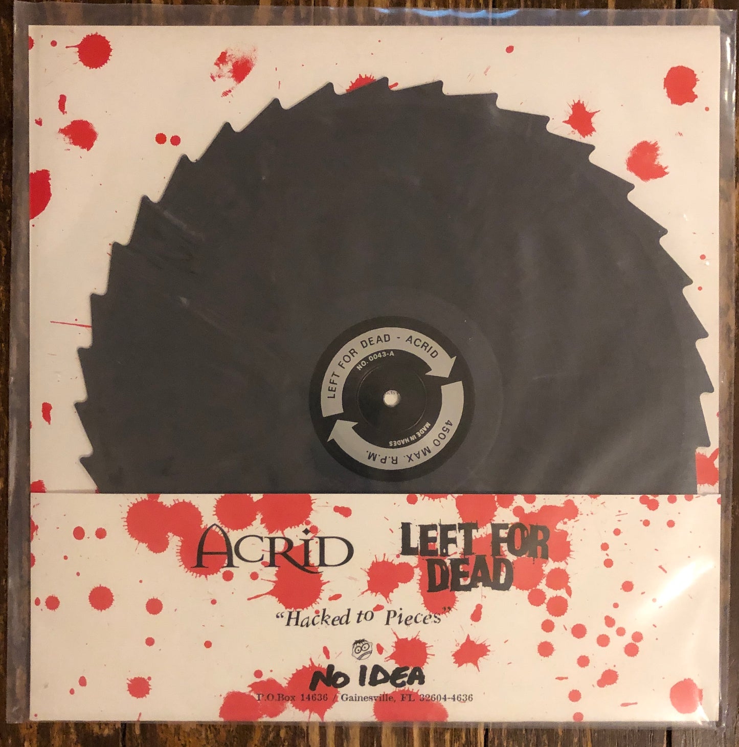 ACRID / LEFT FOR DEAD BUZZSAW-SHAPED LP