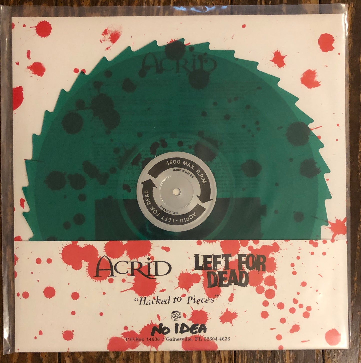 ACRID / LEFT FOR DEAD BUZZSAW-SHAPED LP
