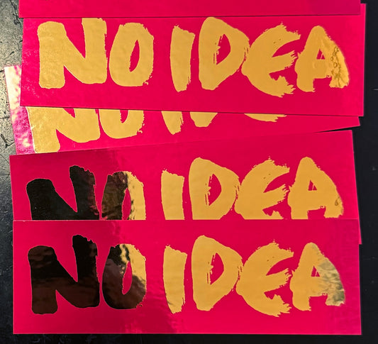 NO IDEA "Logo" Sticker (Pink & Gold Mirror)